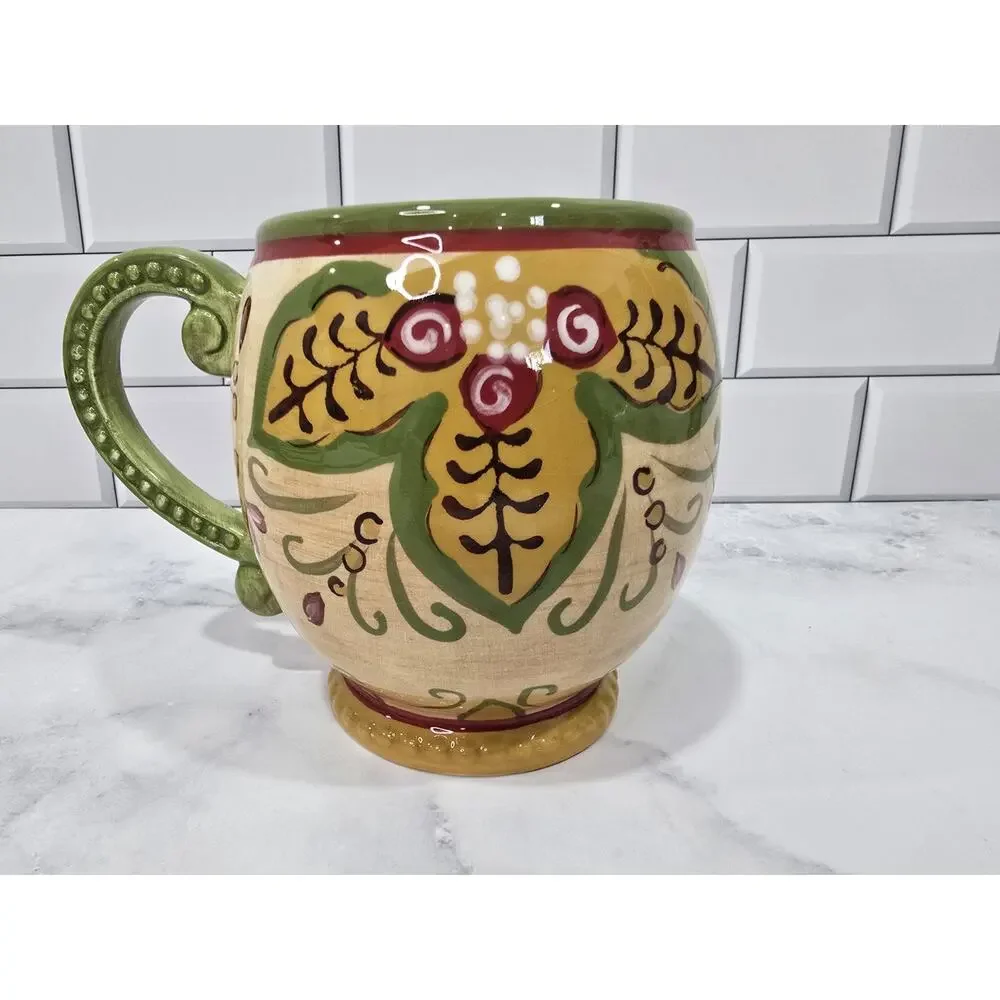 Pier 1 Imports Hand Painted Juliana Coffee Mug - Earthenware